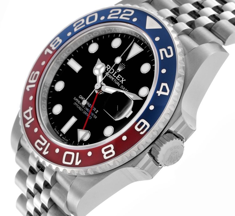 Rolex Gmt-master Ii Blue Red Pepsi Bezel Steel Mens Watch 126710 Unworn