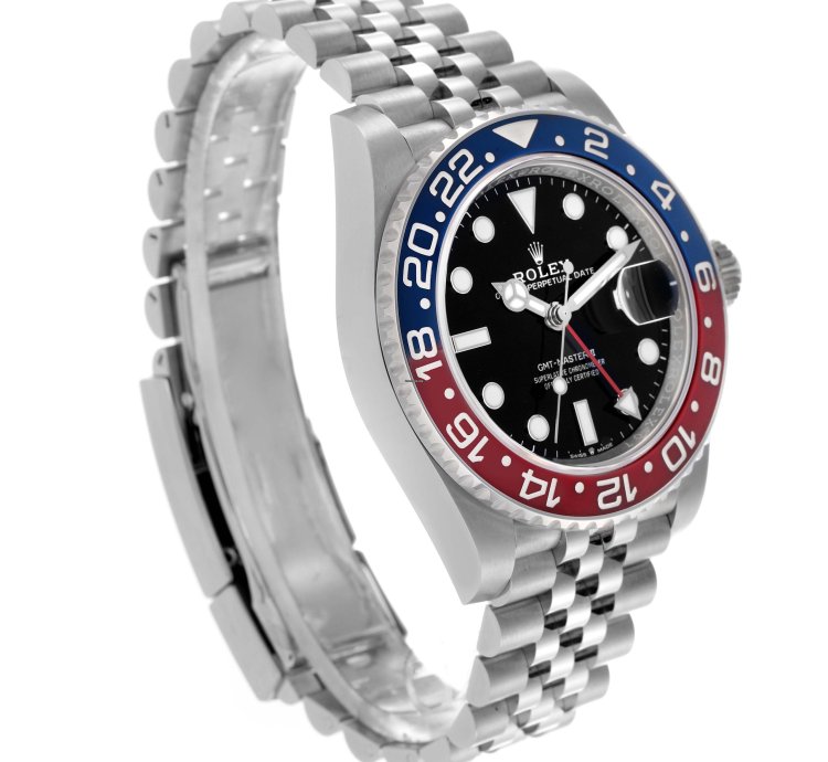 Rolex Gmt-master Ii Blue Red Pepsi Bezel Steel Mens Watch 126710 Unworn