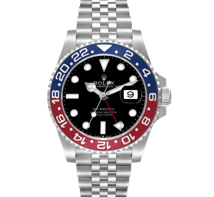Rolex Gmt-master Ii Blue Red Pepsi Bezel Steel Mens Watch 126710 Unworn