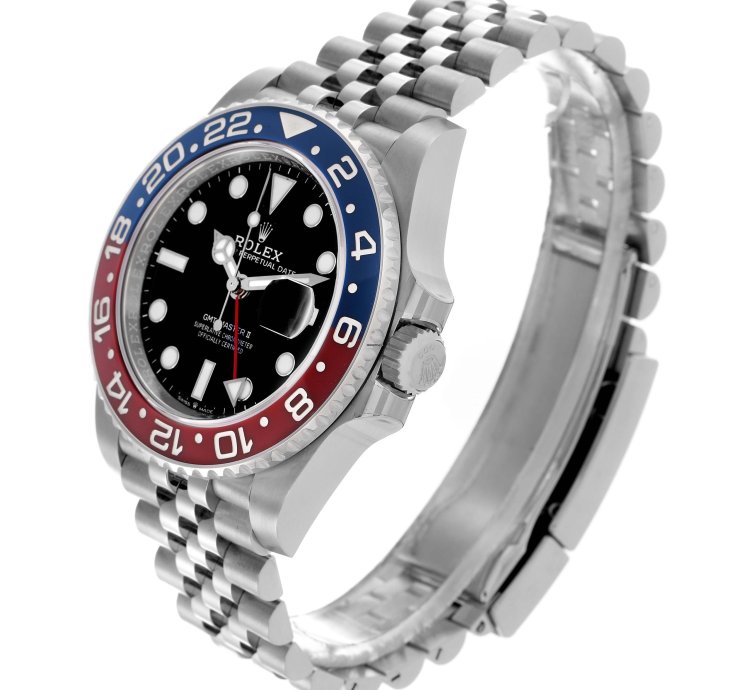 Rolex Gmt-master Ii Blue Red Pepsi Bezel Steel Mens Watch 126710 Unworn
