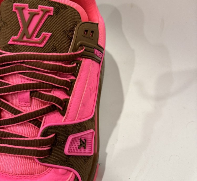 Lv Monogram Trainer Pink Brown