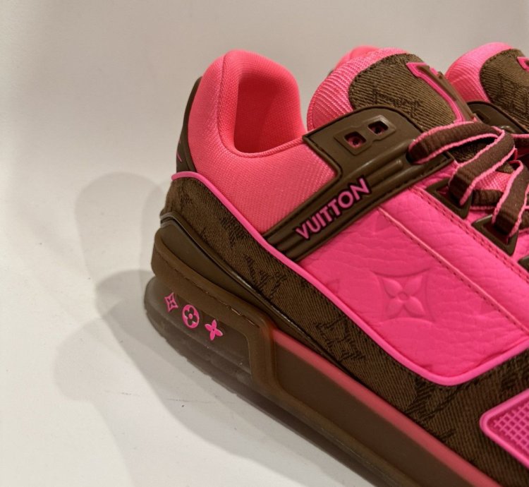 Lv Monogram Trainer Pink Brown