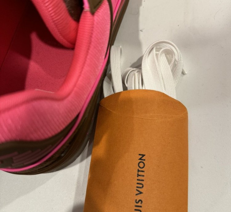 Lv Monogram Trainer Pink Brown