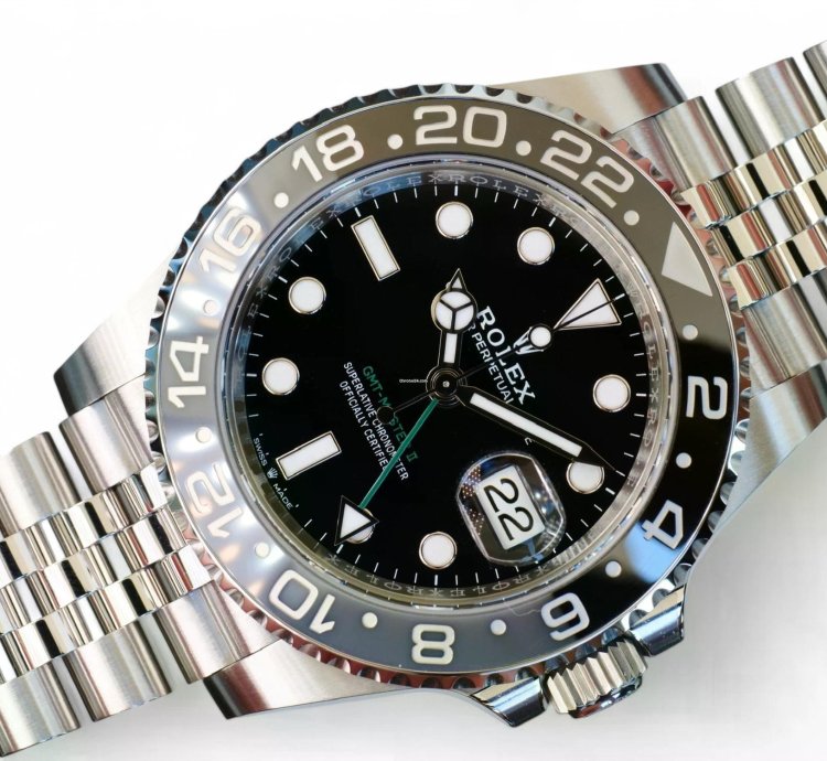 Rolex Gmt-master Ii Bruce Wayne 126710grnr Grey Bezel