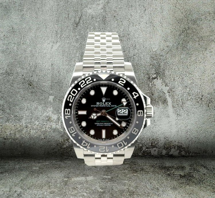 Rolex Gmt-master Ii Bruce Wayne 126710grnr Jubilee Grey Black