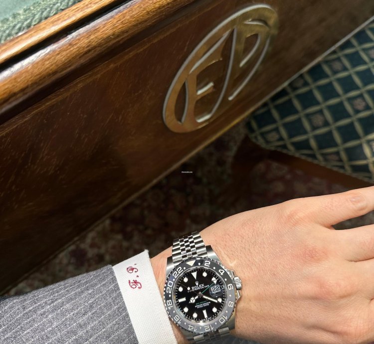 Rolex Gmt-master Ii Bruce Wayne 126710grnr Jubilee Grey Black