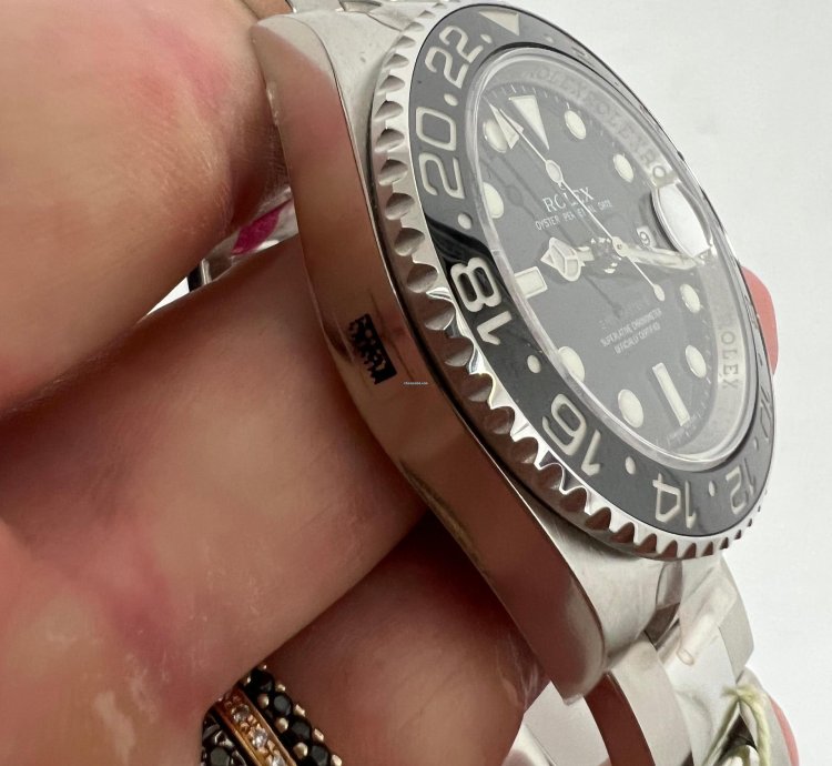Rolex Gmt-master Ii Ceramica Black New Nos Nuovo Italia Pellicole Full Set Rectangular Dial