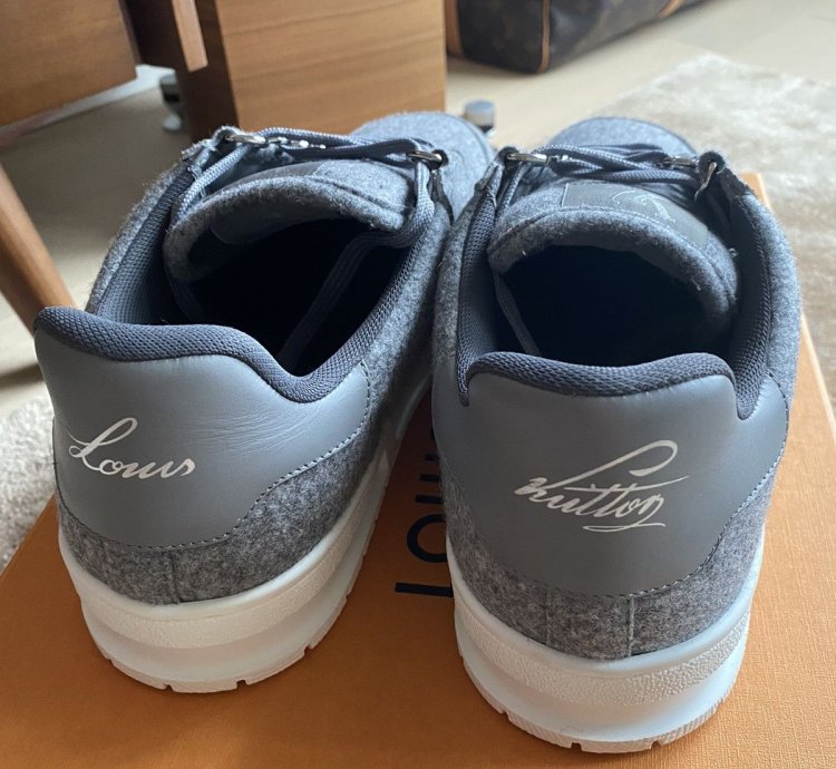 Lv Trainer Gris Wooly Fabric - Fw 19 Men Show
