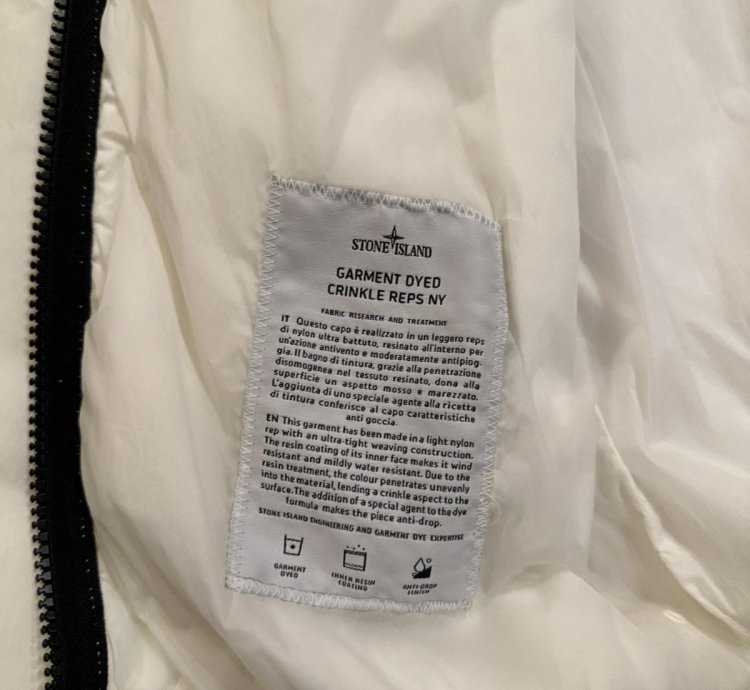1000 Stone Island Garment Dyed Crinkle Reps Piping Jacket
