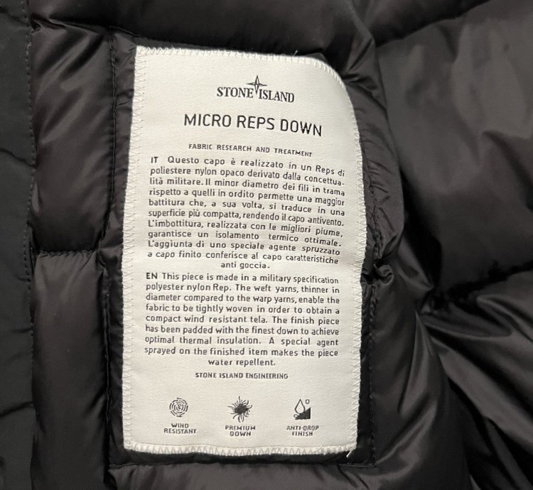 1000 Stone Island Micro Reps Short Down Puffer Jacket