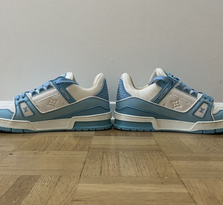 Lv Trainer Sneaker Baby Blue Size 7