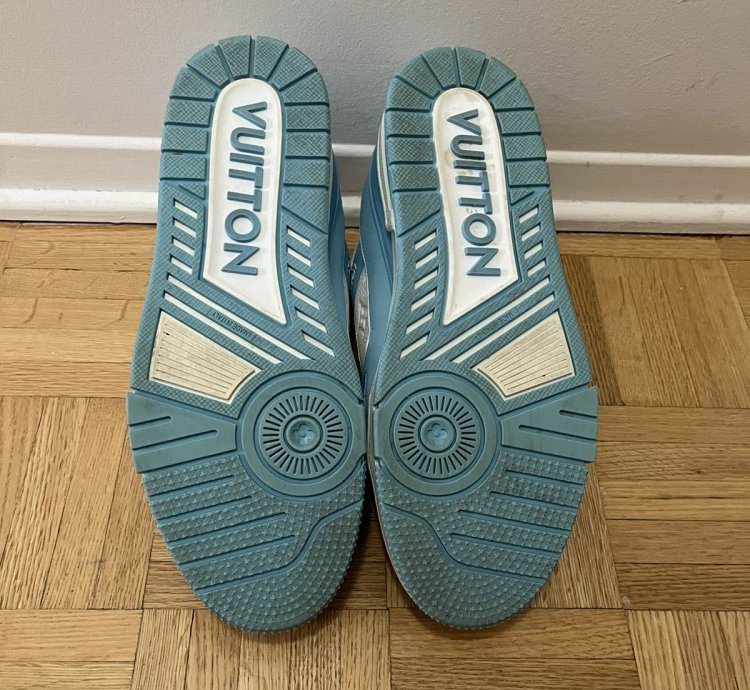 Lv Trainer Sneaker Baby Blue Size 7