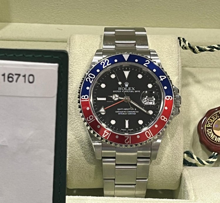 Rolex Gmt-master Ii Ii-2007-new95 -no Holles-whith Stickers-full Set