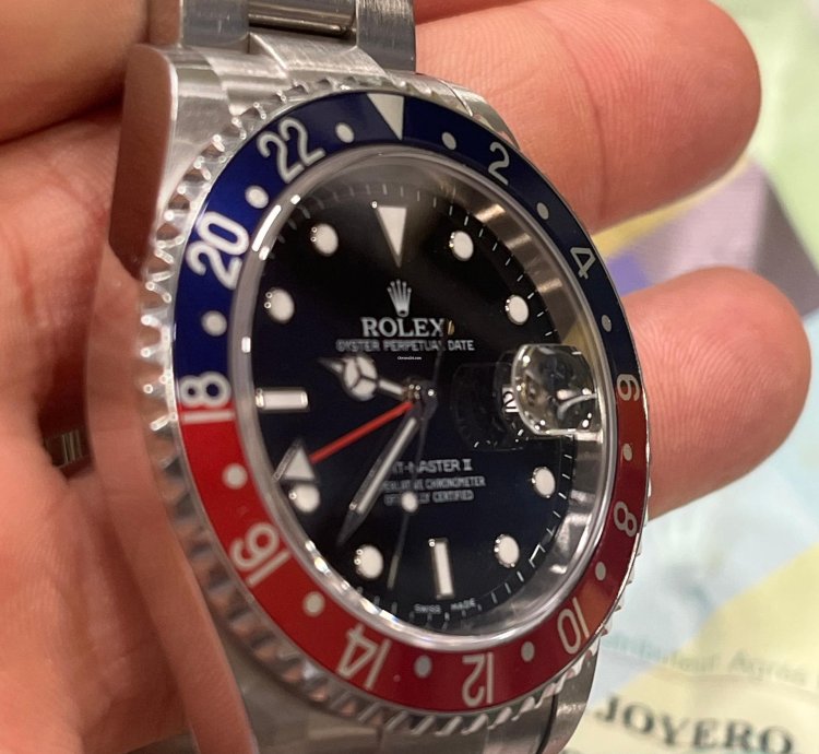 Rolex Gmt-master Ii Ii-2007-new95 -no Holles-whith Stickers-full Set