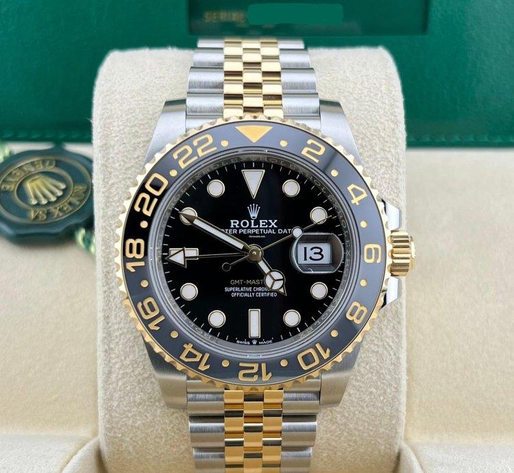 Rolex Gmt-master Ii In Stock 2024 Gmt-master Ii Black Dial 126713grnr 18k Two Tone Yg Jubilee Bracelet