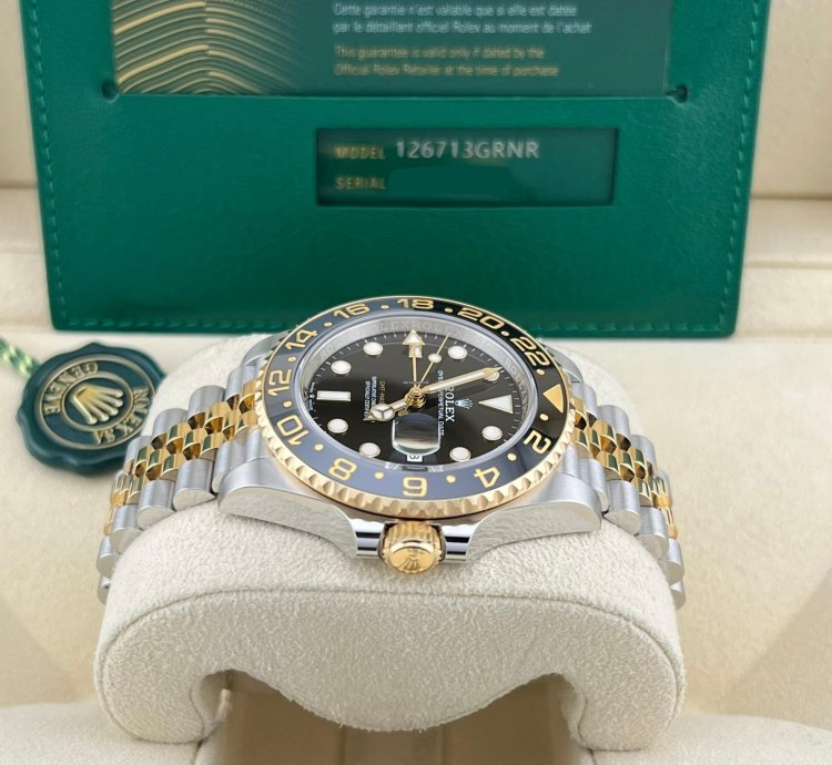 Rolex Gmt-master Ii In Stock 2024 Gmt-master Ii Black Dial 126713grnr 18k Two Tone Yg Jubilee Bracelet