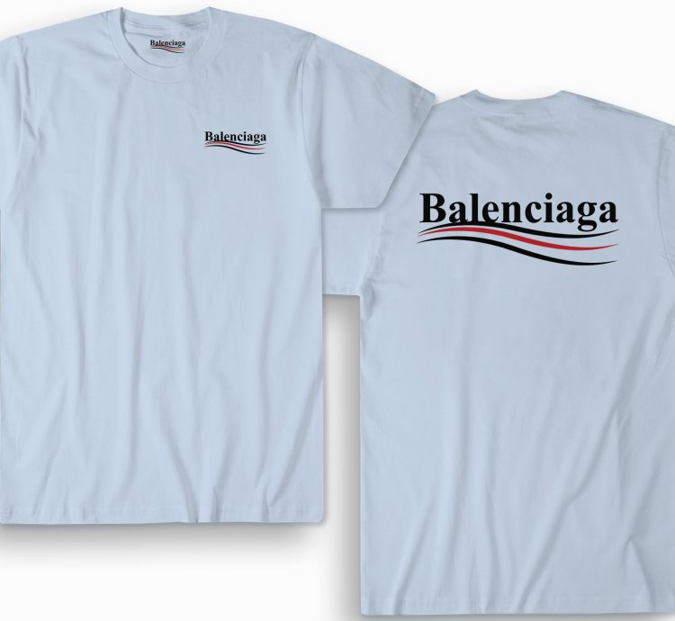 Balenciaga Election Campaign Shirt Light Blue Made In Usa S To 5xl