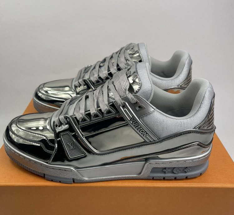 Metallic Silver Sneakers