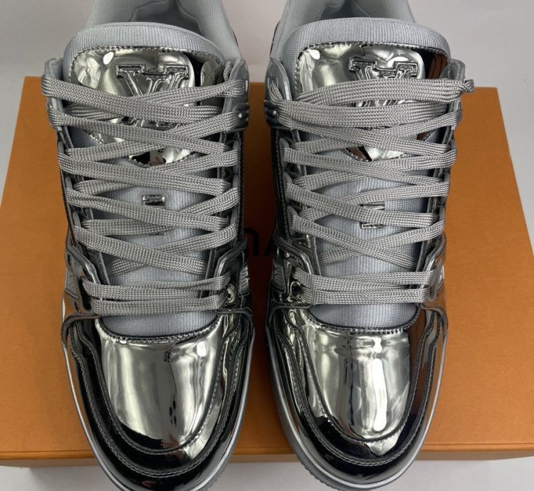 Metallic Silver Sneakers
