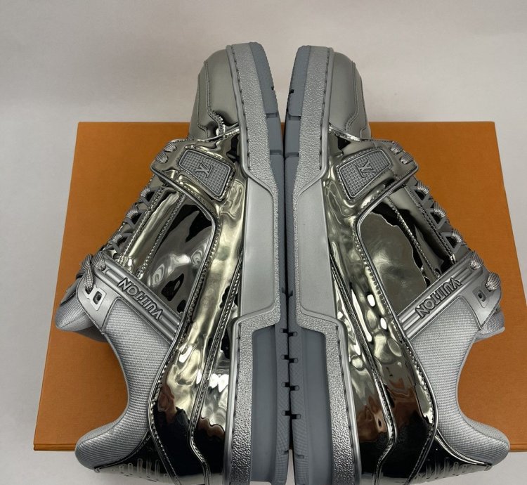 Metallic Silver Sneakers