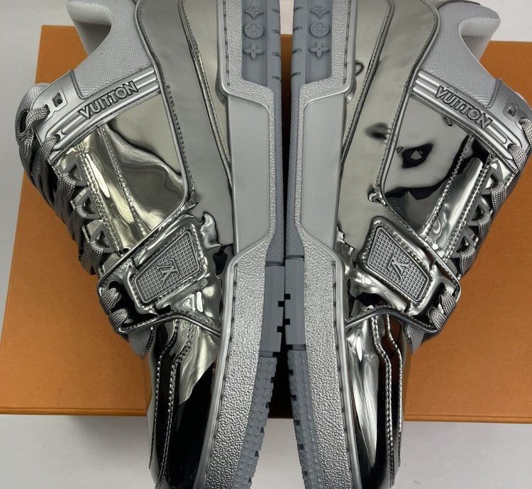 Metallic Silver Sneakers