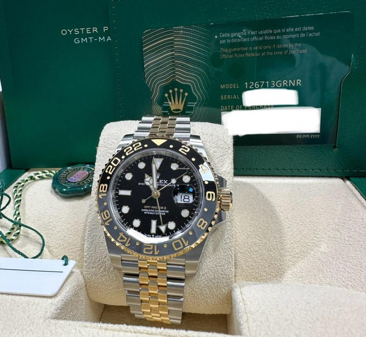 Rolex Gmt-master Ii New 2023 Jubilee Bracelet Two Tone Yellow Gold Black Gray Ceramic Bezel 40mm