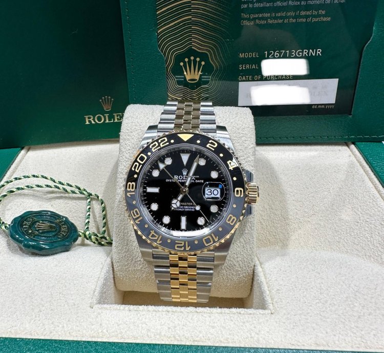 Rolex Gmt-master Ii New 2023 Jubilee Bracelet Two Tone Yellow Gold Black Gray Ceramic Bezel 40mm