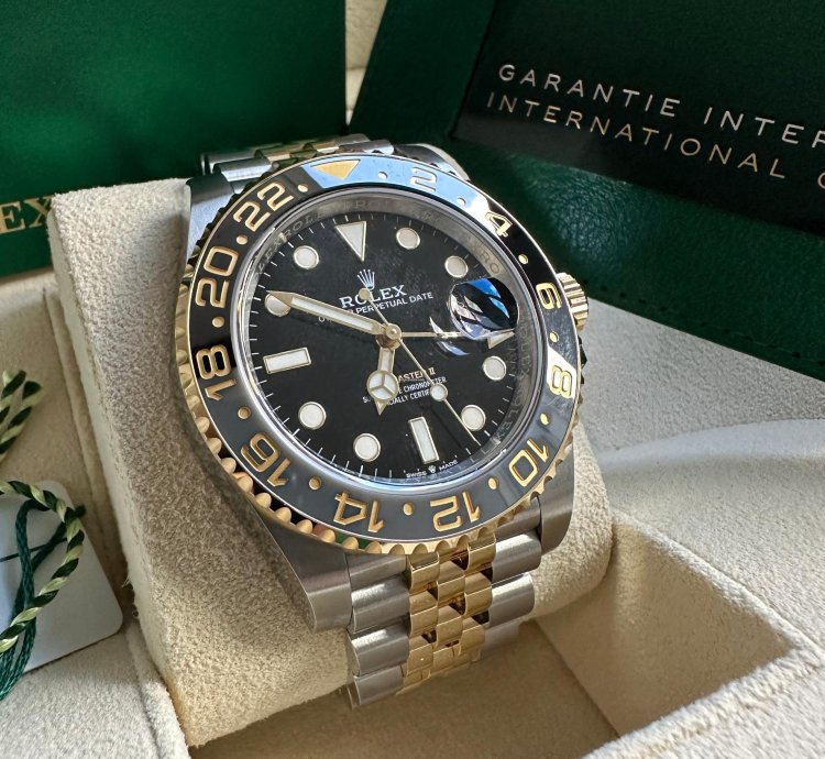 Rolex Gmt-master Ii New 2023 Jubilee Bracelet Two Tone Yellow Gold Black Gray Ceramic Bezel 40mm