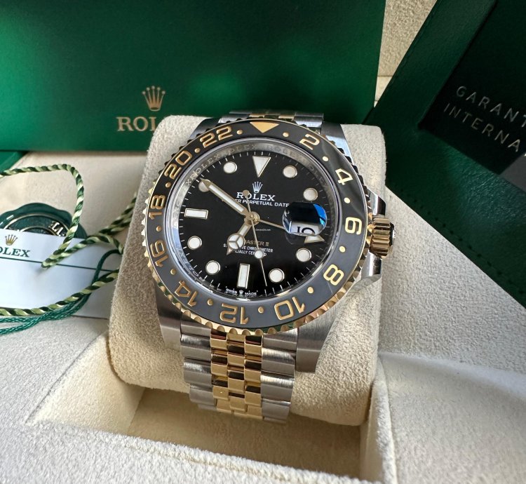 Rolex Gmt-master Ii New 2023 Jubilee Bracelet Two Tone Yellow Gold Black Gray Ceramic Bezel 40mm