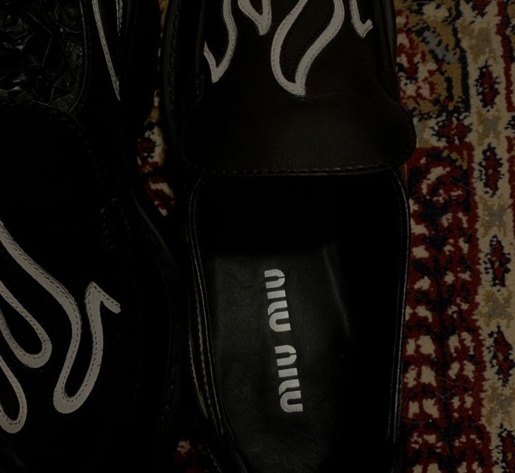 Miu Miu Flame Leather Loafers