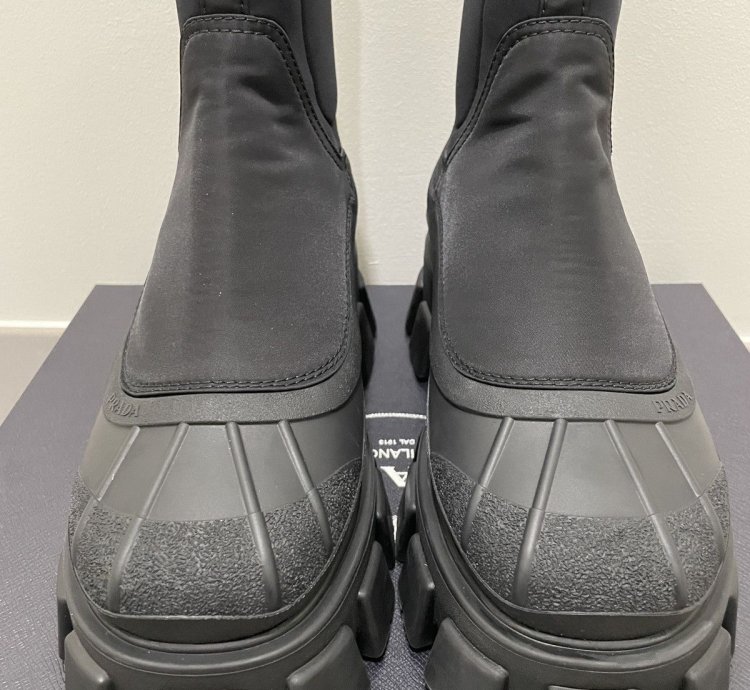 Monolith Re-nylon Gabardine Black Duck Rubber Boots - Fw22