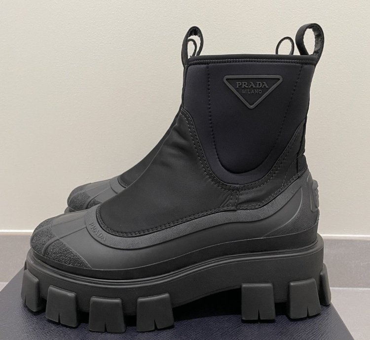 Monolith Re-nylon Gabardine Black Duck Rubber Boots - Fw22