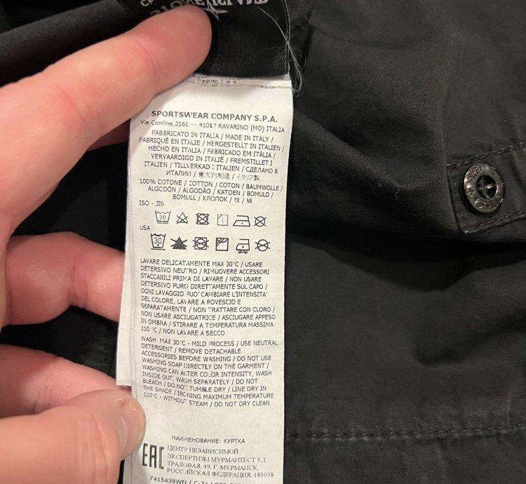 750 Stone Island Canvas 3 Pocket Tela Smerigliata Jacket