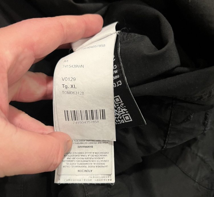 750 Stone Island Canvas 3 Pocket Tela Smerigliata Jacket