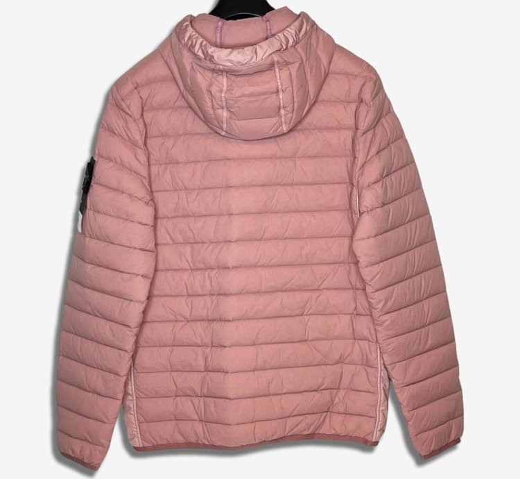 825 Stone Island Light Pink Down Stretch Nylon Jacket Nwt