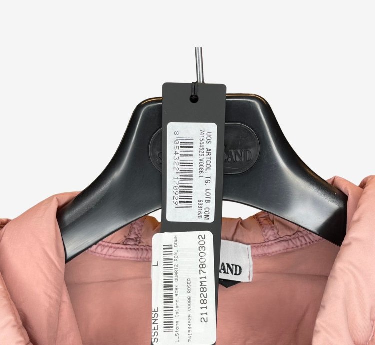 825 Stone Island Light Pink Down Stretch Nylon Jacket Nwt