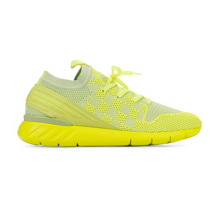 Neon Yellow Fastlane Lace Up Sneakers Size 9 42