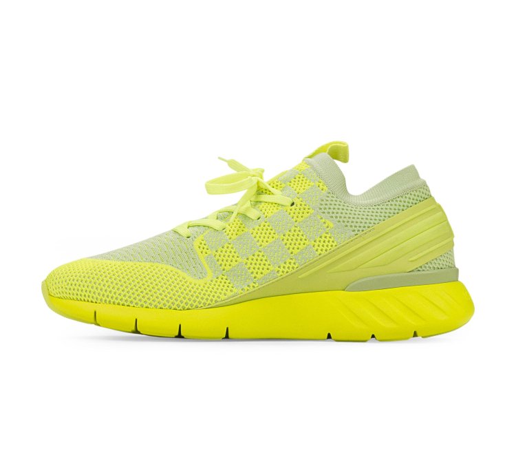 Neon Yellow Fastlane Lace Up Sneakers Size 9 42