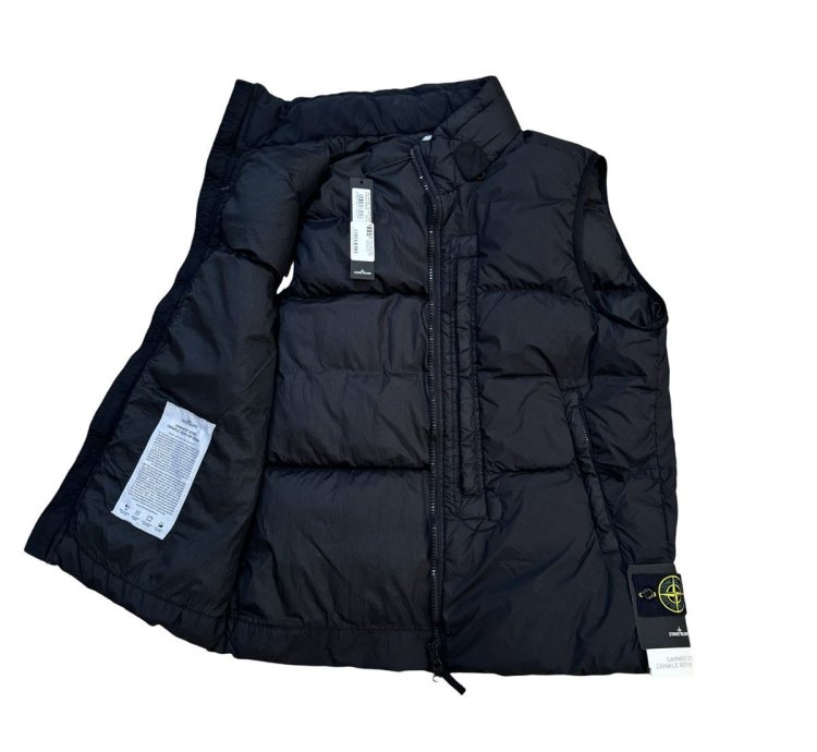 900 Stone Island Crinkle Reps Down Gilet Stone Island Vest