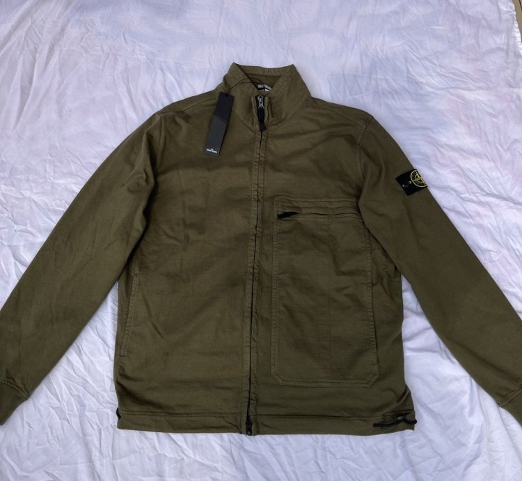 Army Green Stone Island Work Style Jacket