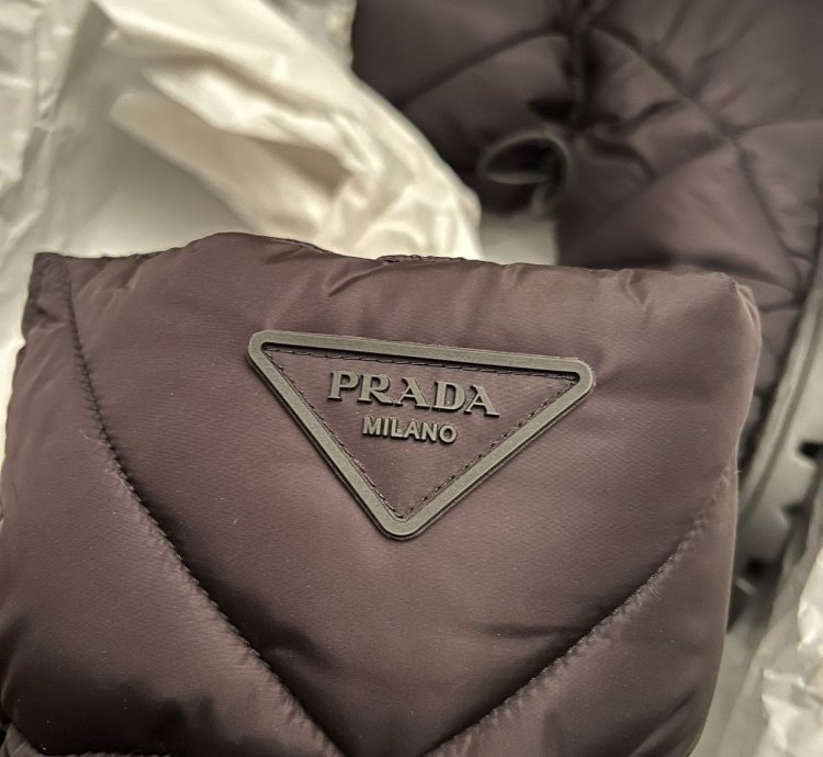 New 9 Prada Nylon Puffer Quilted Padded Boots Winter Snow