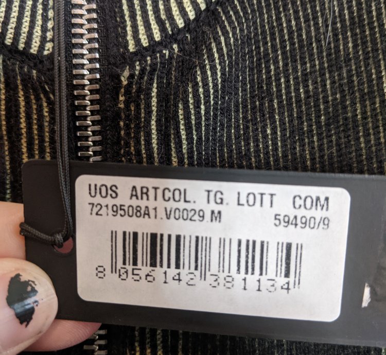 Black Green Ribbed Knit Zip Jacket Nwt