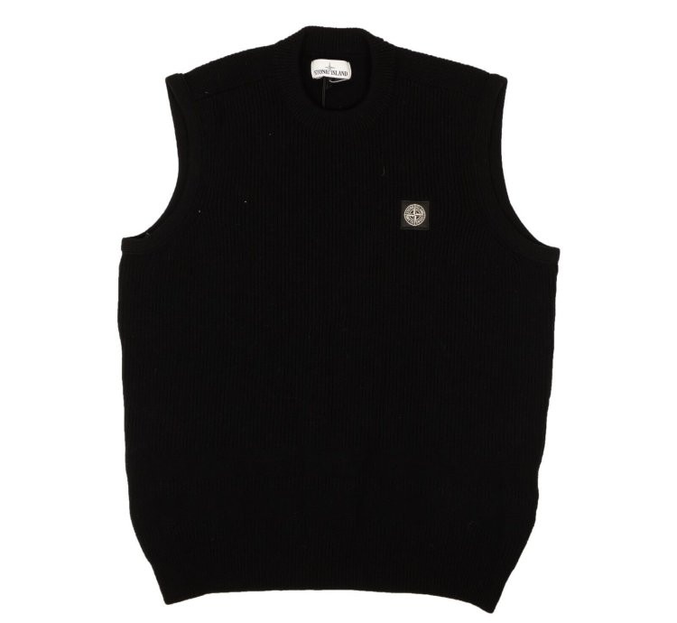 Black Knit Crewneck Sweater Vest Size Xl
