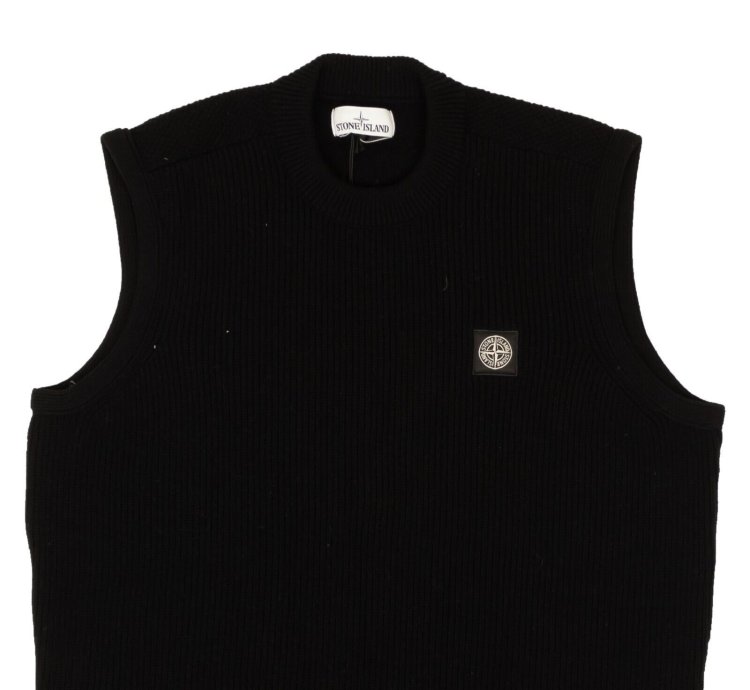 Black Knit Crewneck Sweater Vest Size Xl