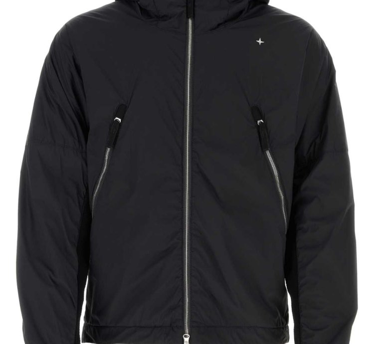 Black Stretch Nylon Jacket