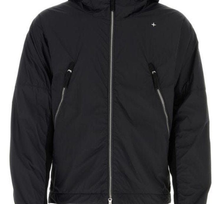 Black Stretch Nylon Jacket