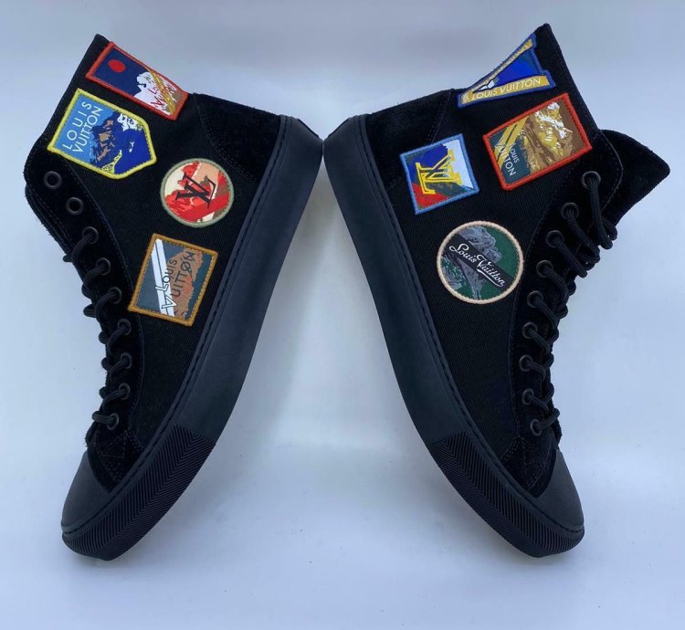 New Authentic Louis Vuitton Tattoo Sneaker Boot Alpes