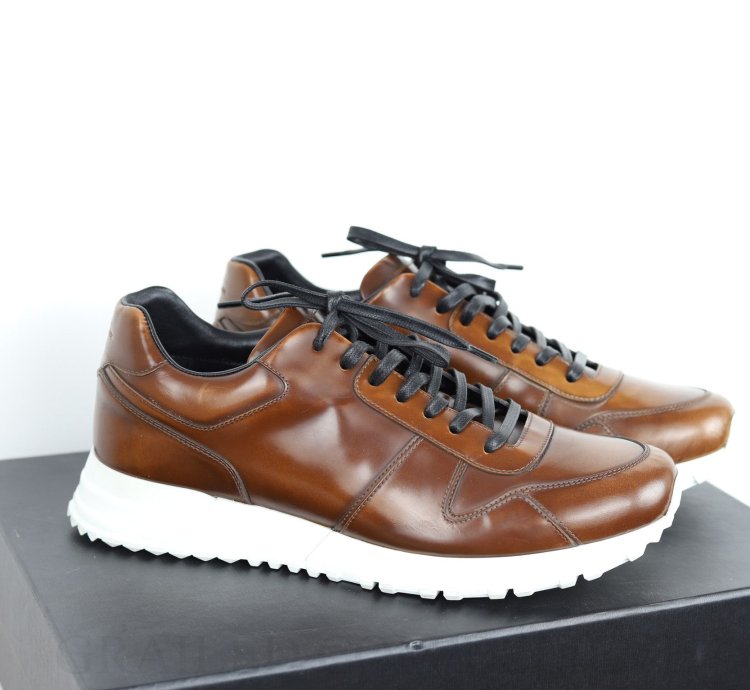 New Brown Leather Sneakers
