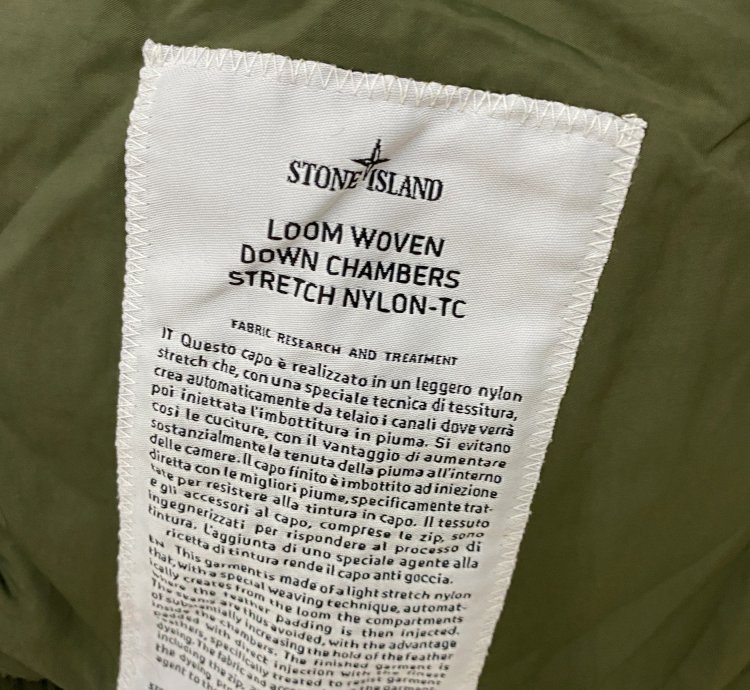 Bnwt Stone Island Down Jacket Loom Woven Chambers Nylon
