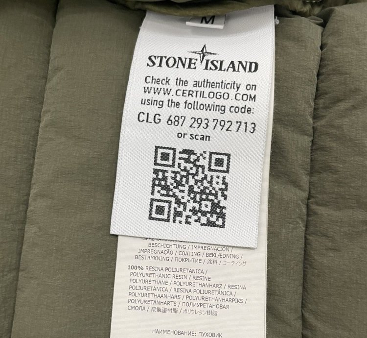 Bnwt Stone Island Down Jacket Loom Woven Chambers Nylon